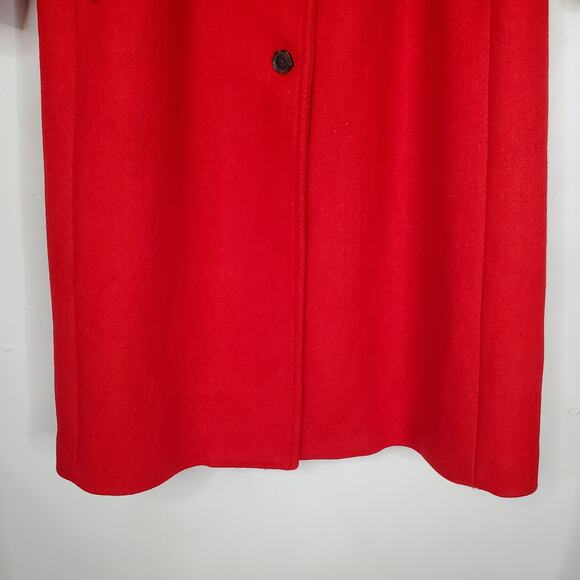 J. Crew Wrap Trench Coat in Italian Double Faced Wool Blend Red CD101 Size Small - Picture 4 of 11